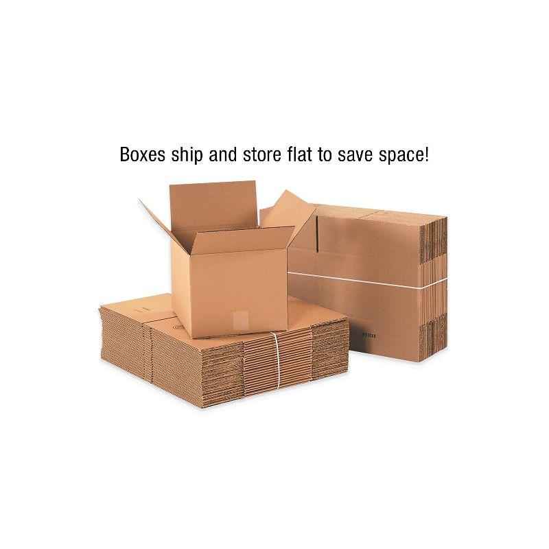 Box Partners Flat Corrugated Boxes 15" x 12" x 5" Kraft 25/Bundle 15125