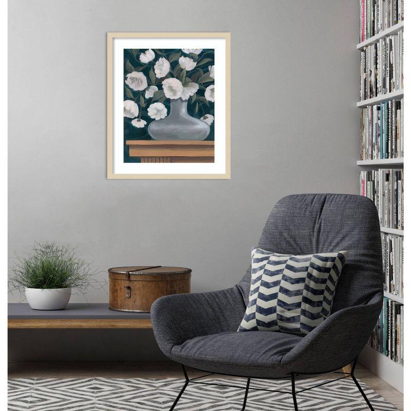 Amanti Art 21"x25" Snowball Posies II by Grace Popp Wood Framed Wall Art Print