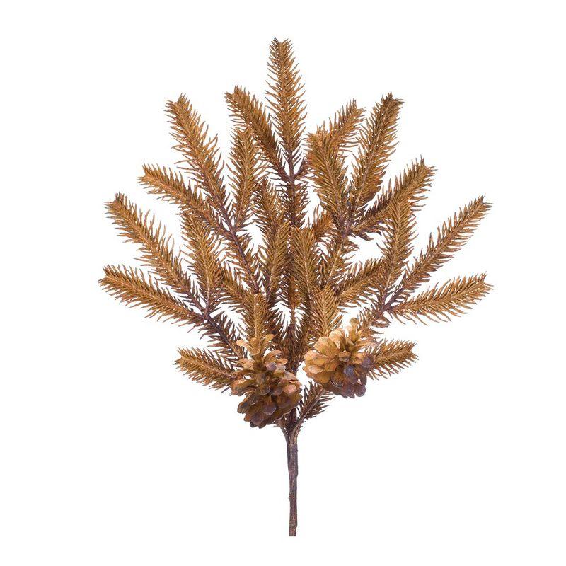 Copper Pinecone and Pine Spray Set for Holiday Decor