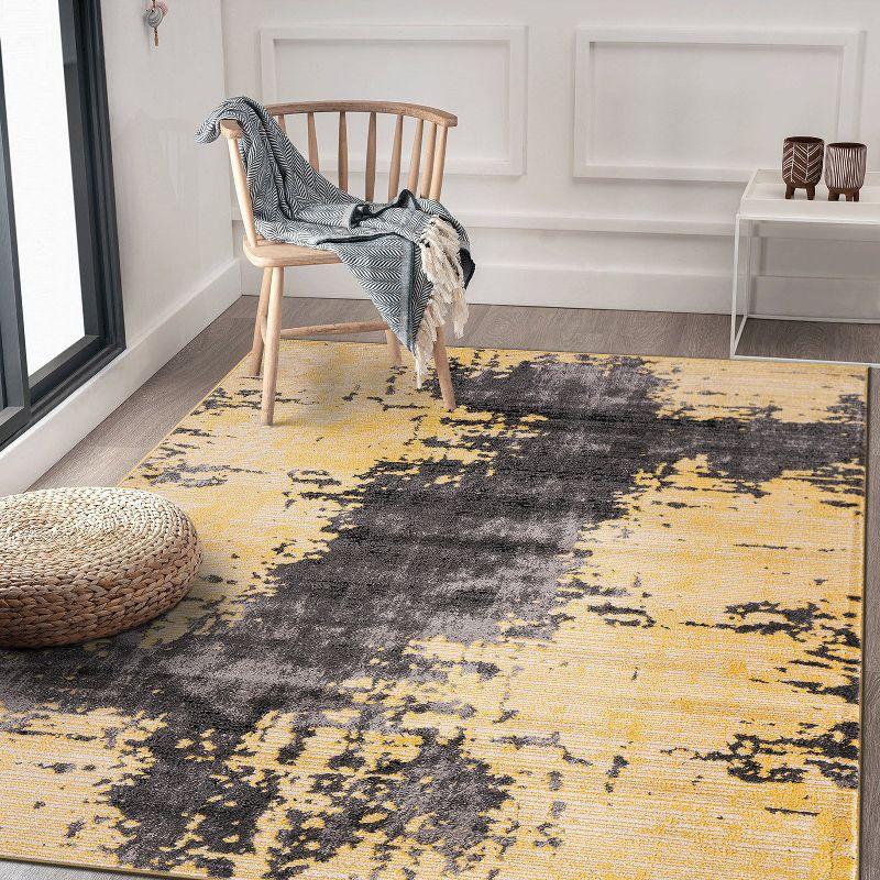 World Rug Gallery Abstract Design Distressed Area Rug