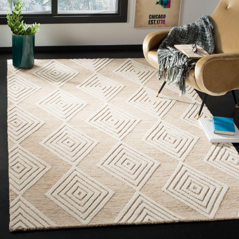 Blossom BLM111 Hand Tufted Area Rug - Beige/Ivory - 4'x6' - Safavieh.