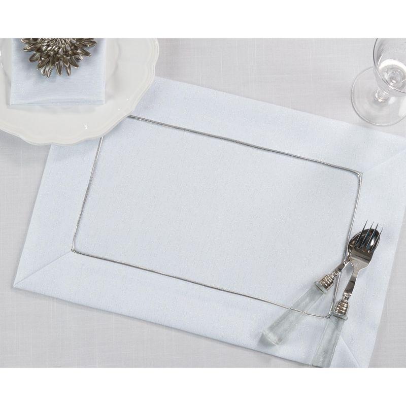 Bourget Collection Shimmering Placemat with Piping Detail (Set of 4)