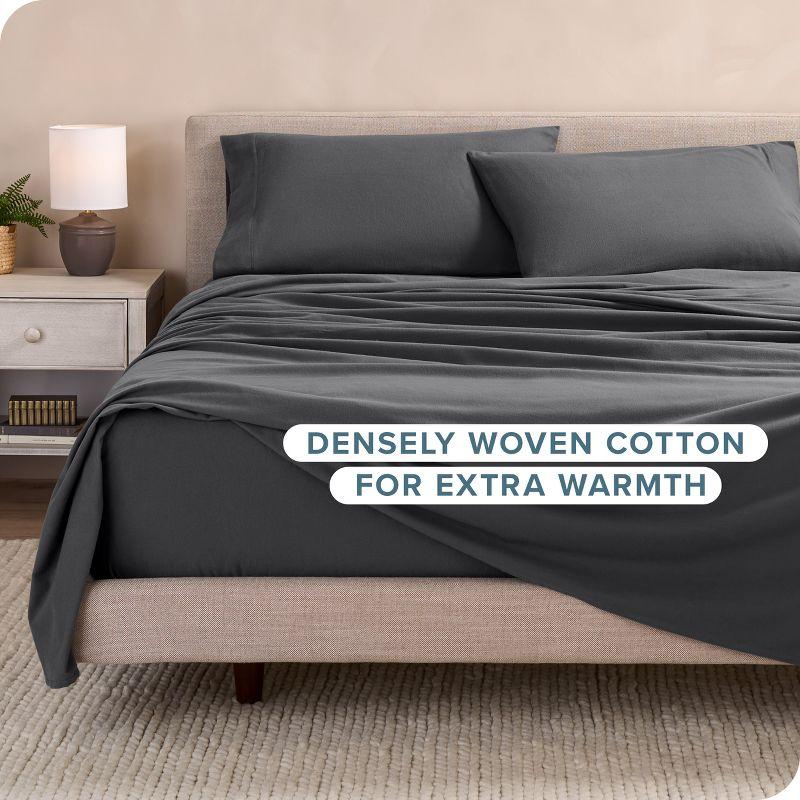 Bare Home Flannel Machine Woven Sheet Set