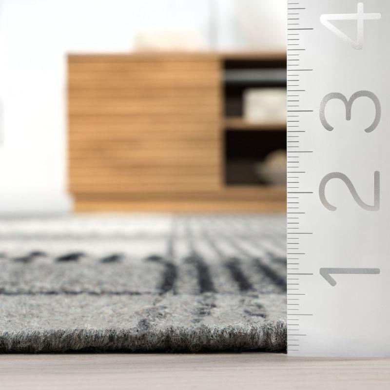 Nuloom Oregon Plaid Wool Area Rug, 6' x 9', Grey