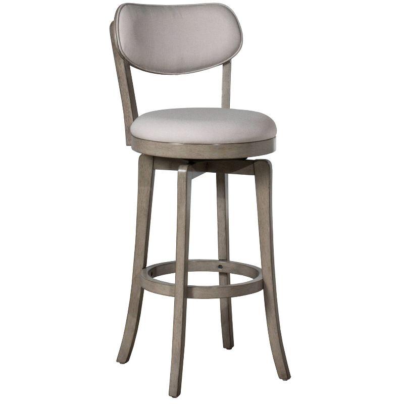 Aged Gray 36" Wood Swivel Counter Stool with Plush Seat