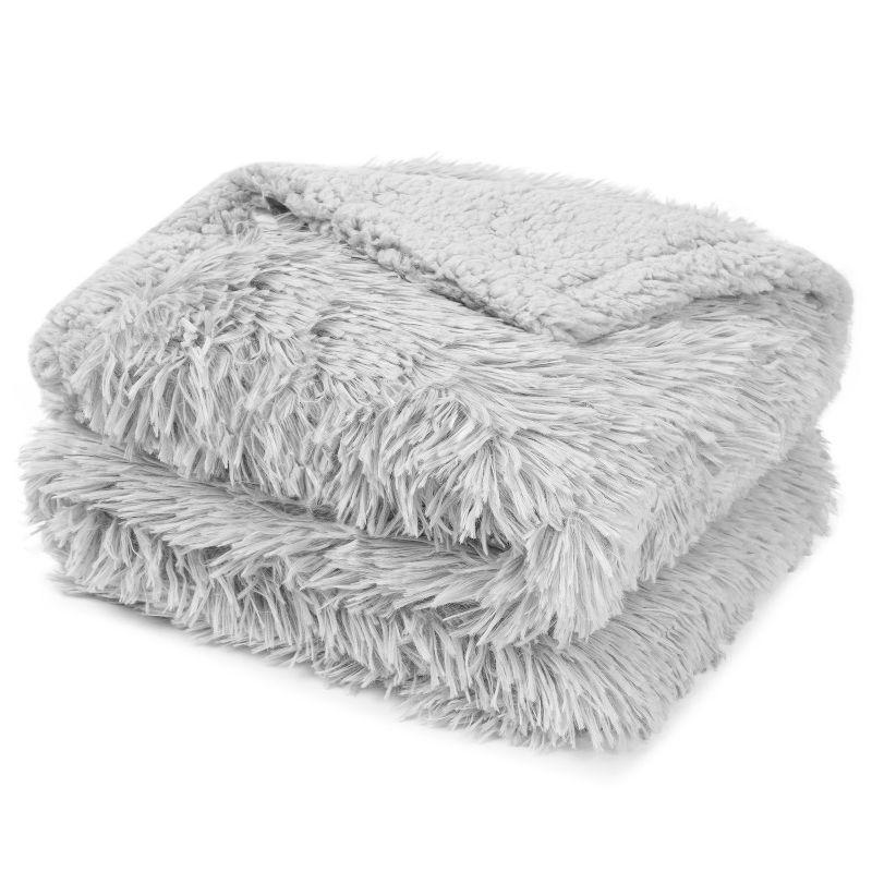 PetAmi Faux Fur Sherpa Pet Blanket