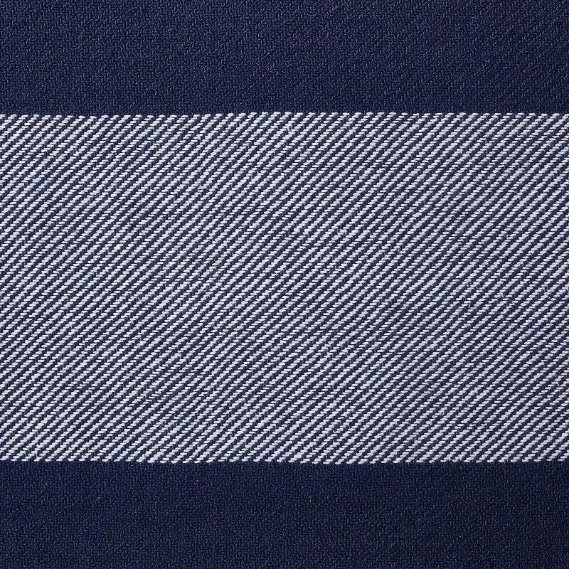 Boylston Navy and White Full Cotton Reversible Blanket