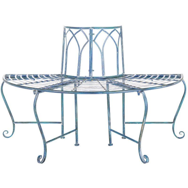 Abia Tree Bench - Outdoor - PAT5018 - Mossy Blue - Safavieh