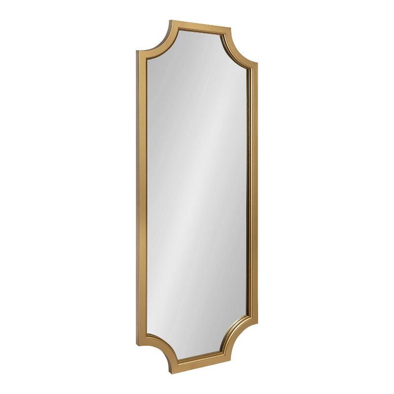 18" x 48" Hogan Scallop Wall Mirror Gold - Kate & Laurel All Things Decor: Modern MDF Frame, No Assembly Required