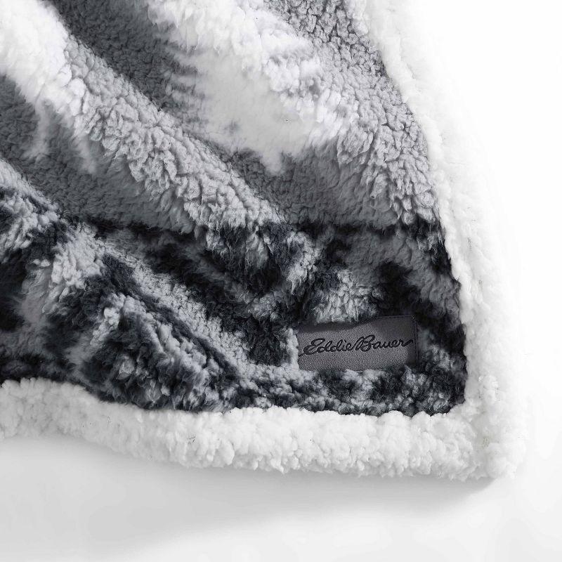 Eddie Bauer Eddie Bauer Printed Sherpa Reversible Throw Blankets