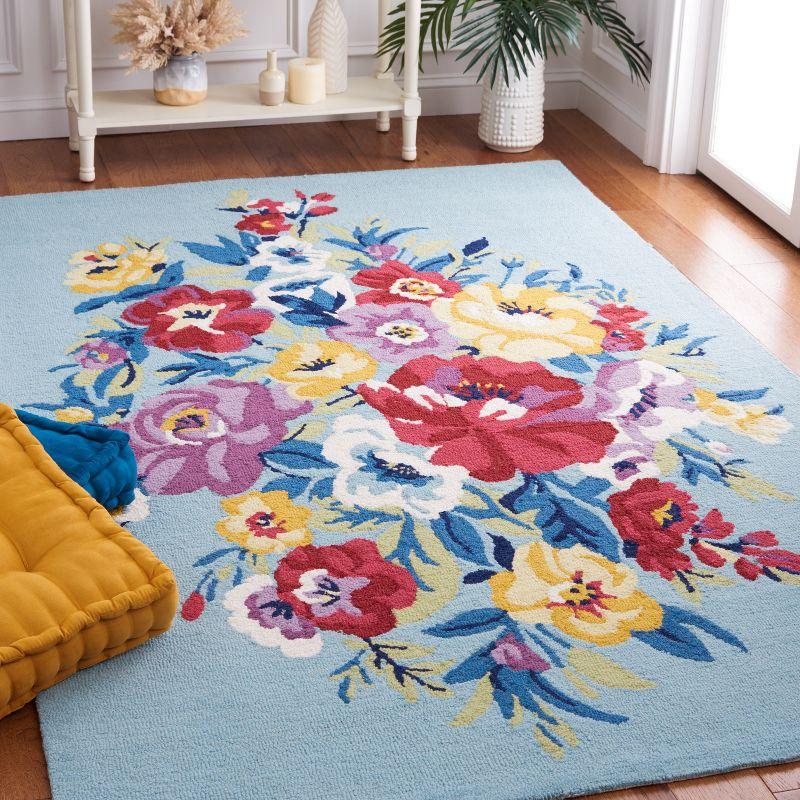 Chelsea HK219 Hand Tufted Area Rug - Blue/Rose - 4'x6' - Safavieh.