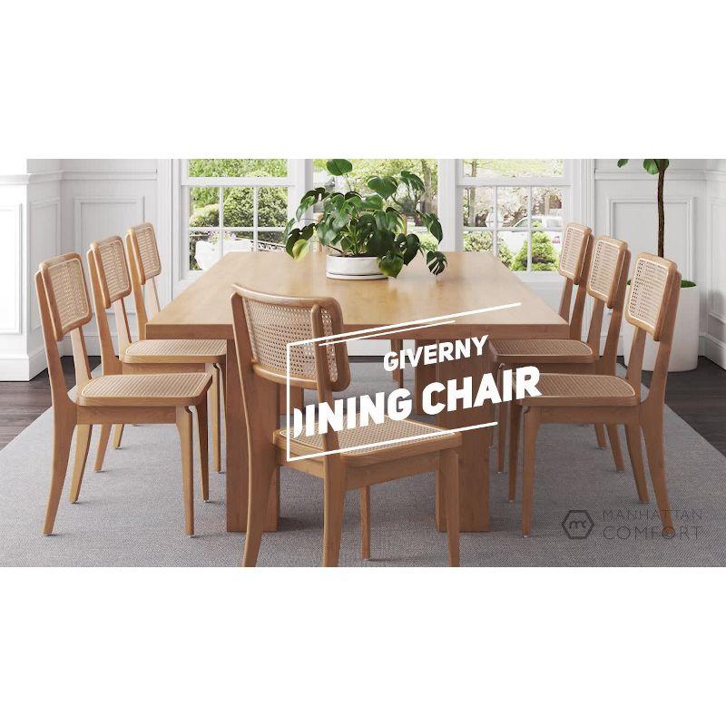 Manhattan Comfort Set of 2 Giverny Dining Chairs Natural - Manhattan Comfort: Ash Wood Frame, Matte Finish, No Assembly Required