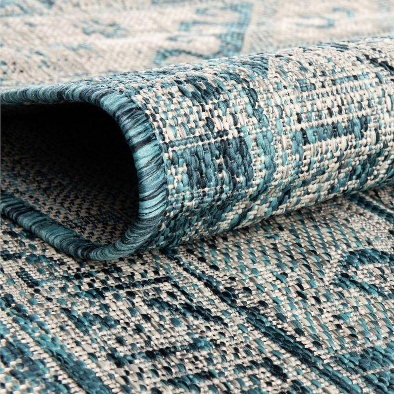 Unique Loom Outdoor Aztec Coba Border Woven Area Rug