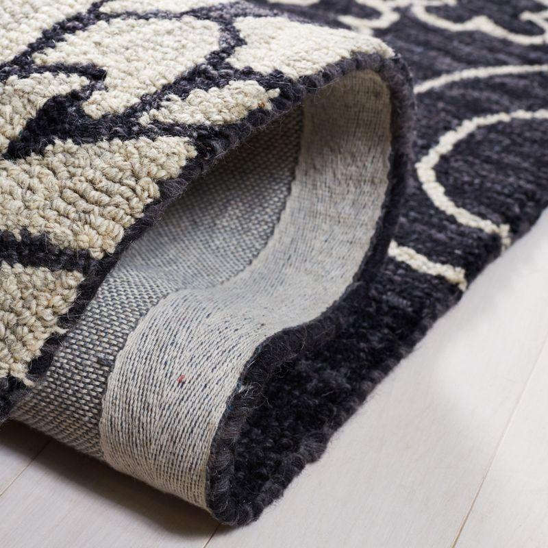 Jardin JAR602 Hand Tufted Area Rug - Black/Ivory - 5'x8' - Safavieh.