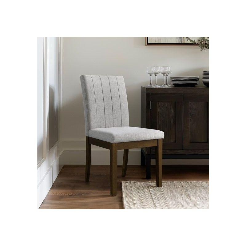 GRILLO HOME Upholstered Channel-Back Dining Chair Set Of 2