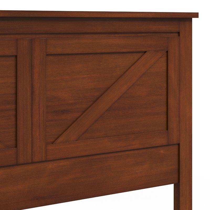 Glenwillow Home Farmhouse Style Wood Panel Headboard in Black, Full Size