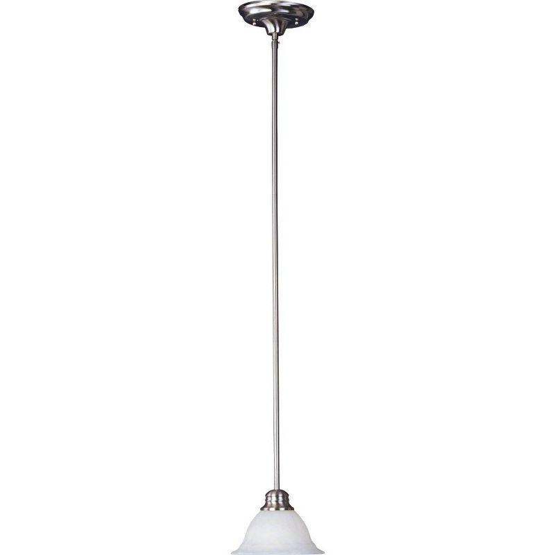 Maxim Satin Nickel Mini Pendant with Marble Glass Shade