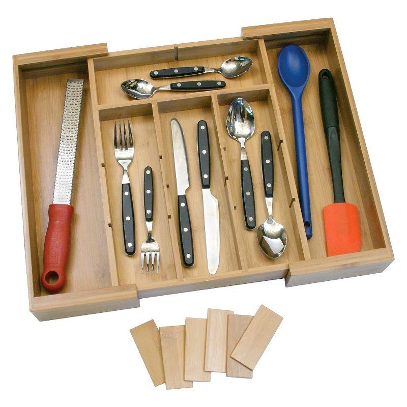 Bamboo Expandable Organizer With Removable Dividers