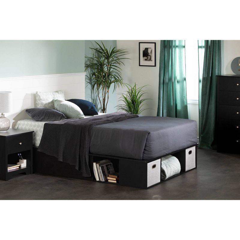 Vito Contemporary Storage Bed With Baskets