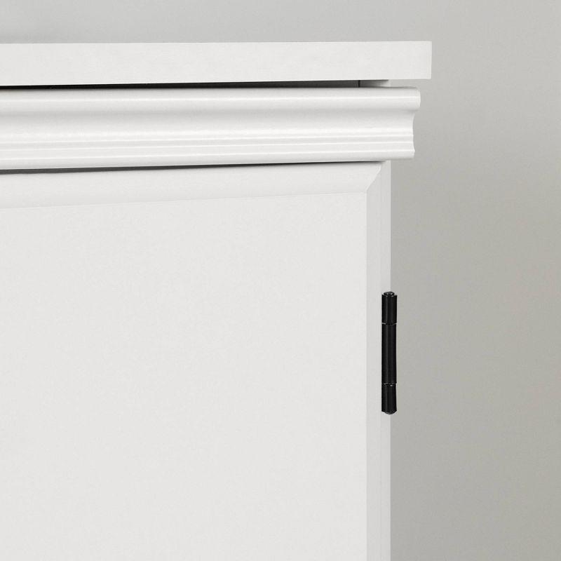 2 Door Morgan Storage Cabinet Pure White - South Shore: Adjustable Shelf, Laminated Particle Board