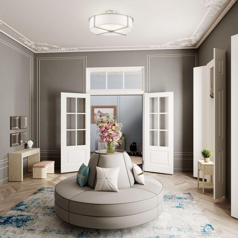 Livex Lighting Wesley 4 - Light Semi-Flush Mount in  Brushed Nickel