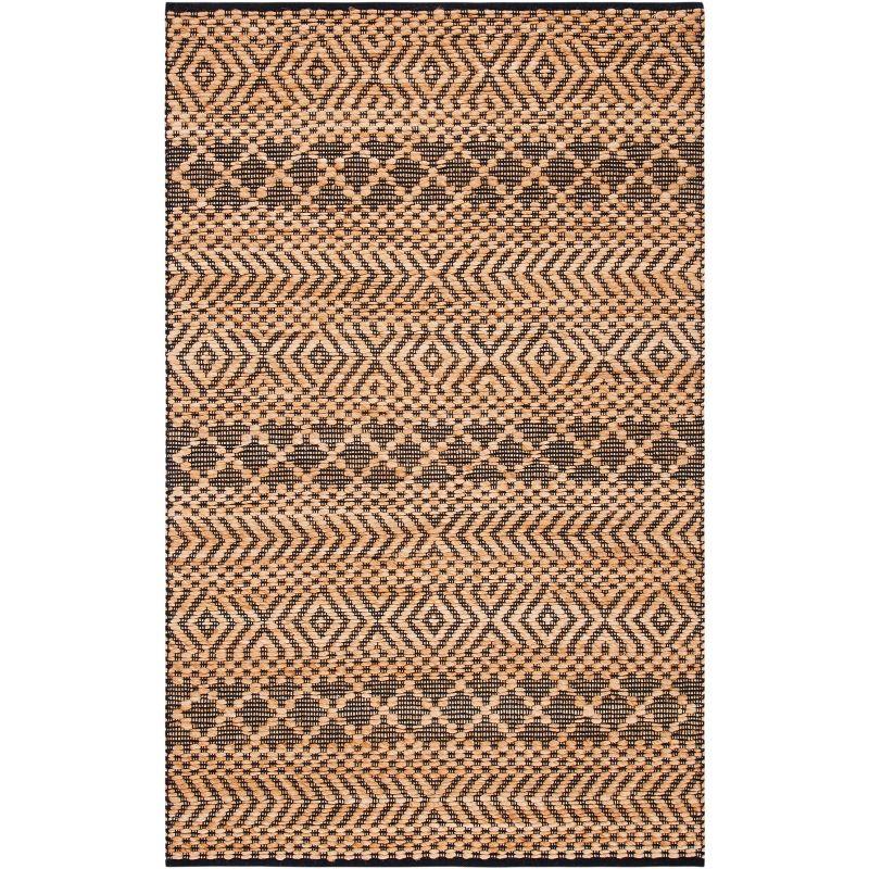 Kilim KLM455 Hand Woven Area Rug - Natural/Black - 5'x8' - Safavieh.