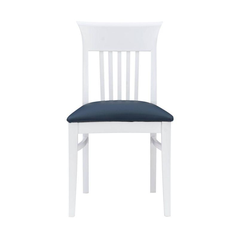 Michalyn Polyurethane Slat Back Side Chair in White