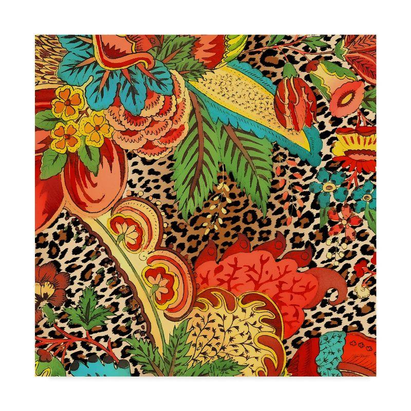 Trademark Fine Art -Jean Plout 'Floral Leopard 1' Canvas Art