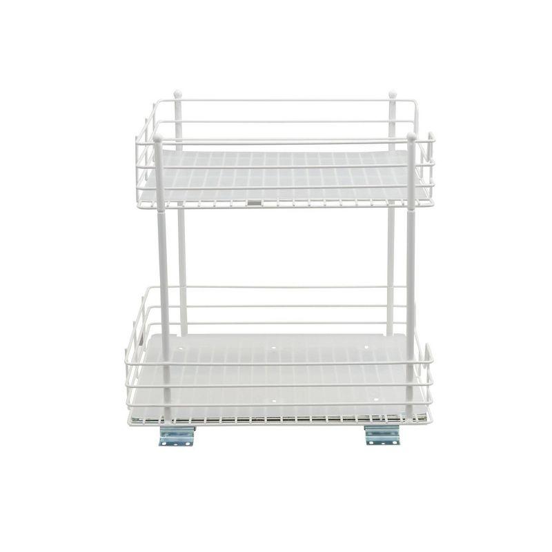 Household Essentials 15" 2-Tier Pantry Organizer White