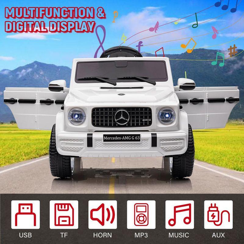 12V Kids Ride On Car, Patikuin Licensed Mercedes Benz G63 Car for Kids w/Remote Control