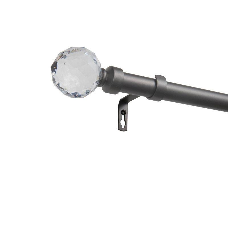 Amalgamated Textiles EXCLUSIVE HOME Crystal Ball 1" Curtain Rod and Finial Set