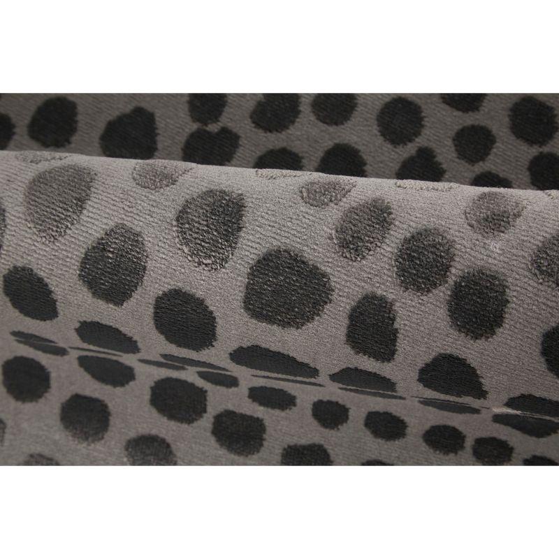 Gaspar Modern Polka Dots Gray/Silver/Ivory Area Rug