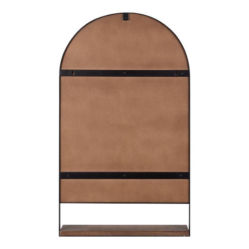 20" x 34" Chadwin Decorative Wall Mirror with Shelf Natural - Kate & Laurel All Things Decor: Arched, Farmhouse-Inspired