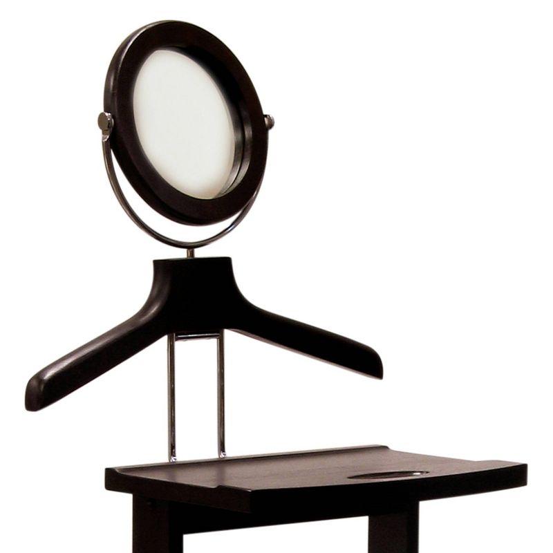 Carson Valet Stand - Dark Espresso - Winsome: Suit & Accessory Organizer, Shoe Rack, Tilt Mirror