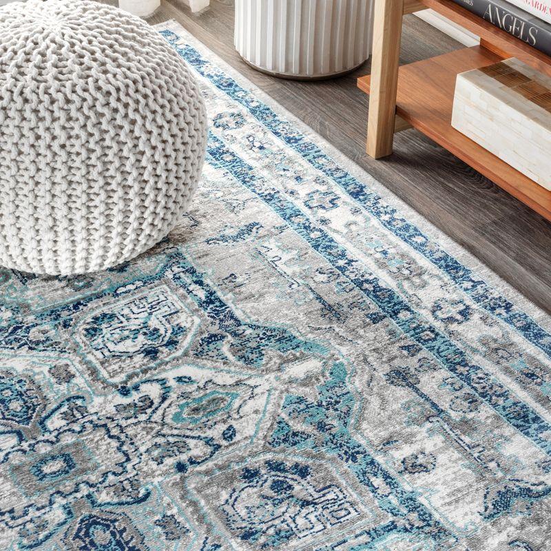 Modern Persian Vintage Medallion Runner Rug - JONATHAN Y