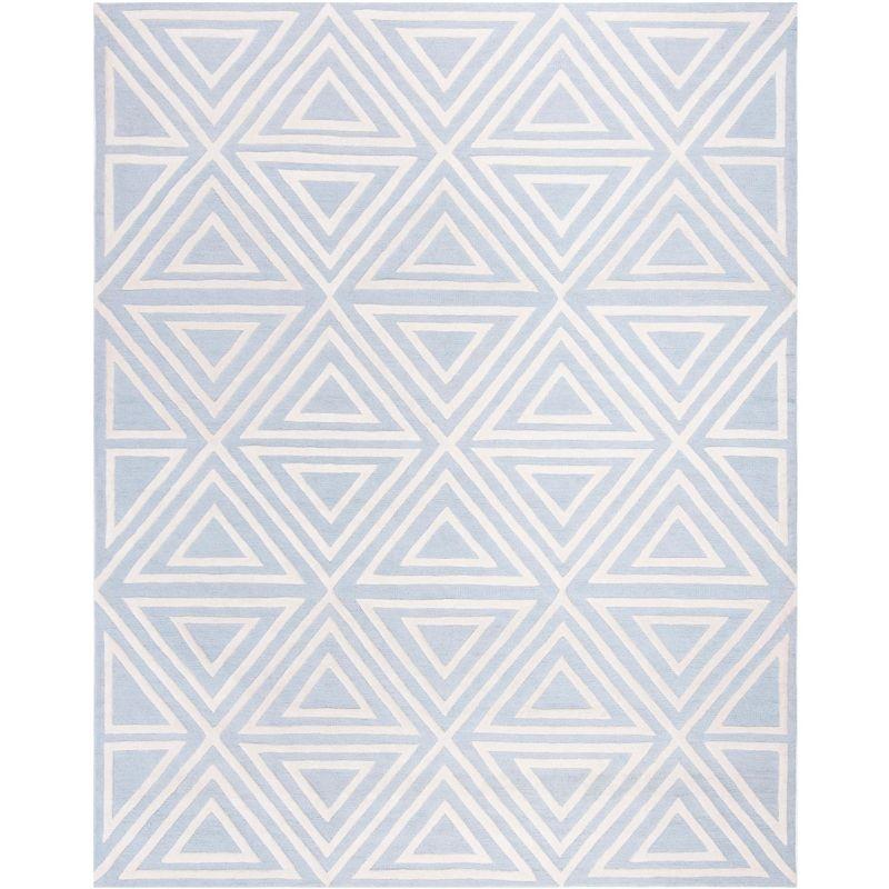 Handmade Blue Wool 8' x 10' Tufted Kids Rug