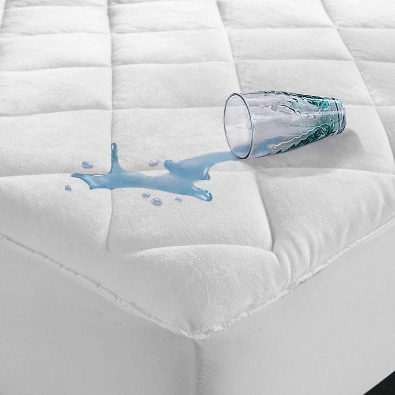 Full Size White Waterproof Reversible Mattress Topper