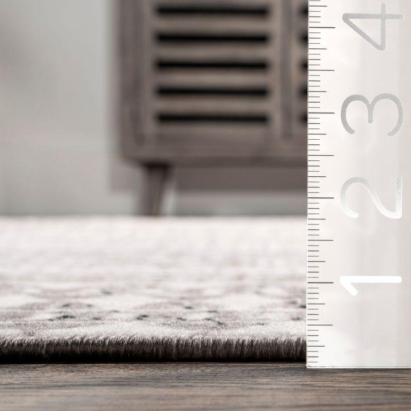 Nuloom Catherina Trellis 4x6 Indoor Area Rug for Living Room Bedroom Dining Room Kitchen, Grey/Ivory