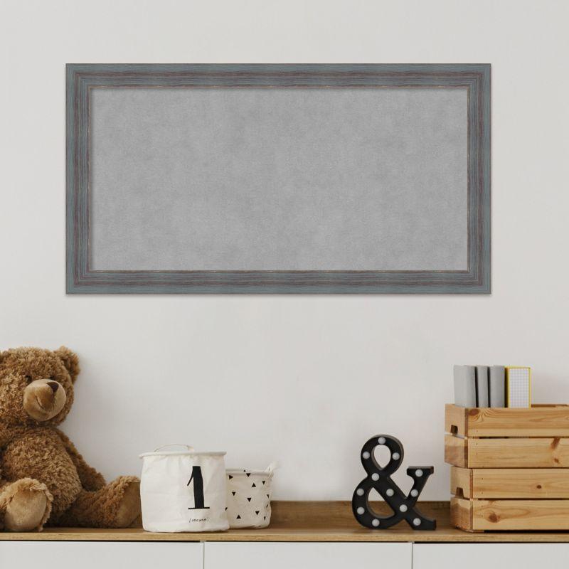 Amanti Art Dixie Grey Rustic Wood Framed Magnetic Board