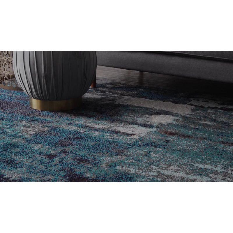 Nuloom Haydee Abstract 7x9 Indoor Area Rug for Living Room Bedroom Dining Room Kitchen, Teal/Ivory