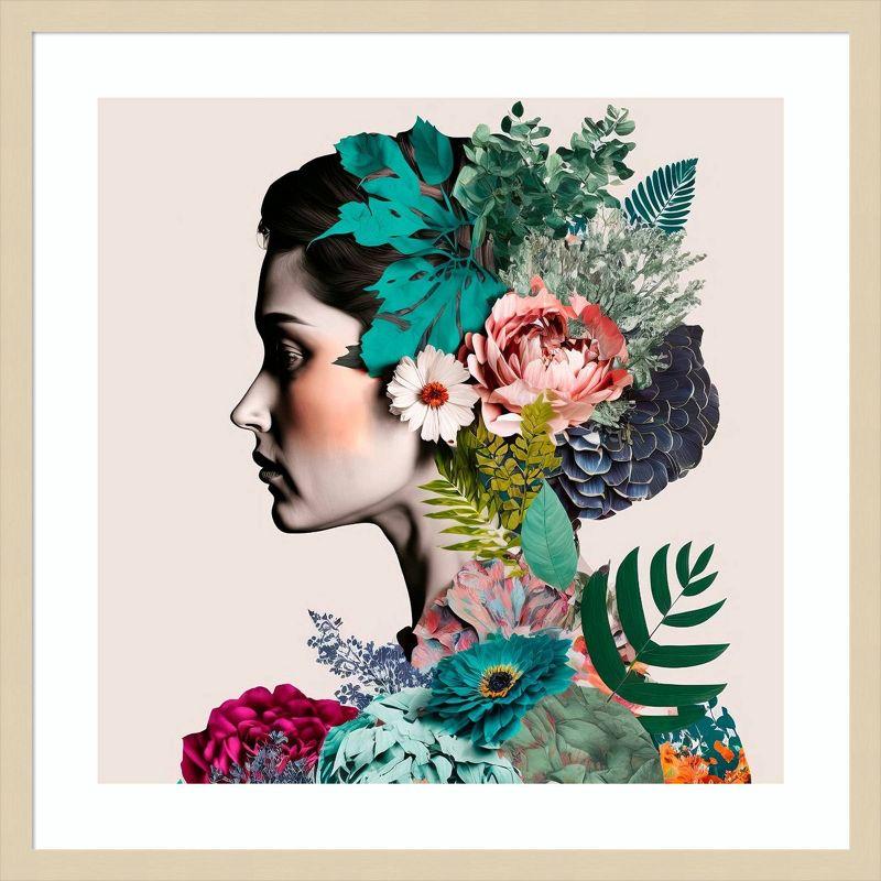 Amanti Art 25"x25" Floral Profile by Incado Wood Framed Wall Art Print