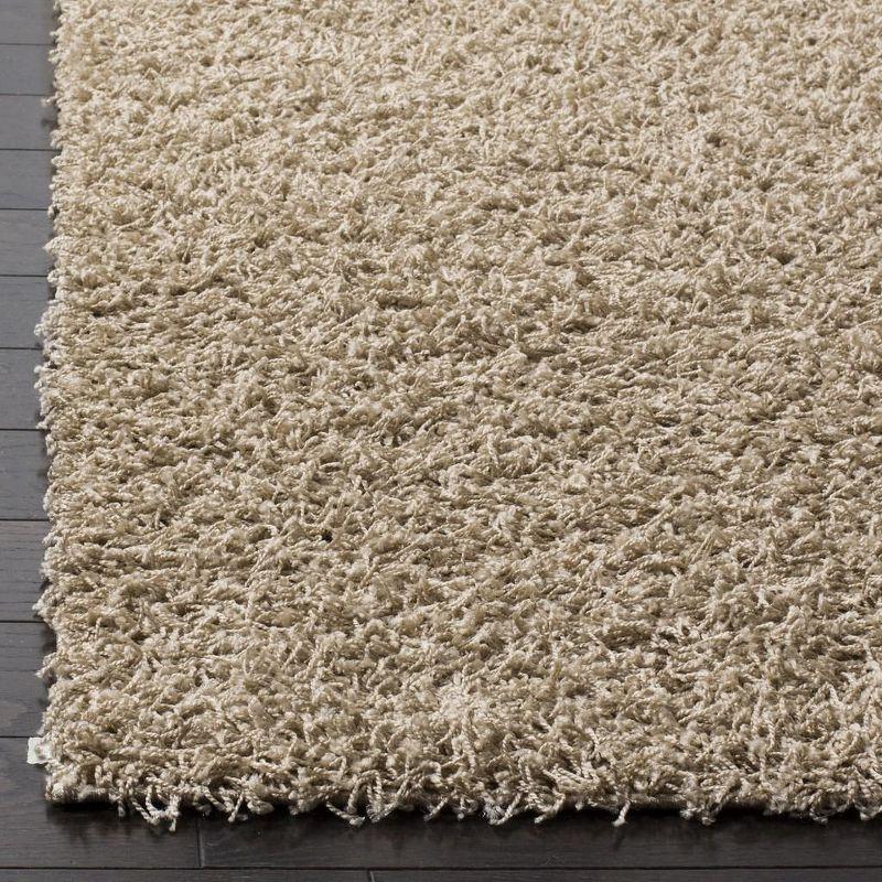 Athens Beige Synthetic Shag Area Rug 8' x 10'