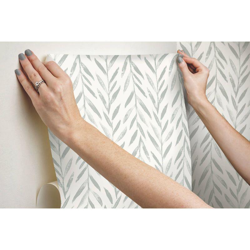 RoomMates Willow Magnolia Home Wallpaper Gray