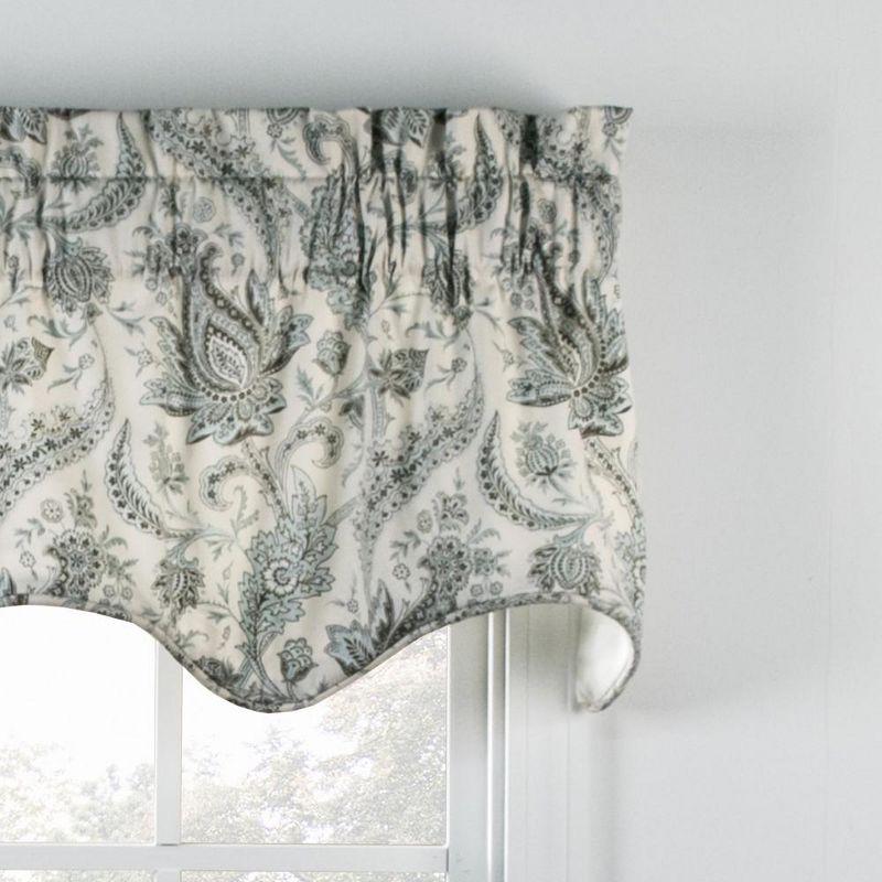 Ellis Curtain Artissimo D.Filler 3" Rod Pocket Self Cord Bottom Edge Valance for Windows 50" x 15" Mist