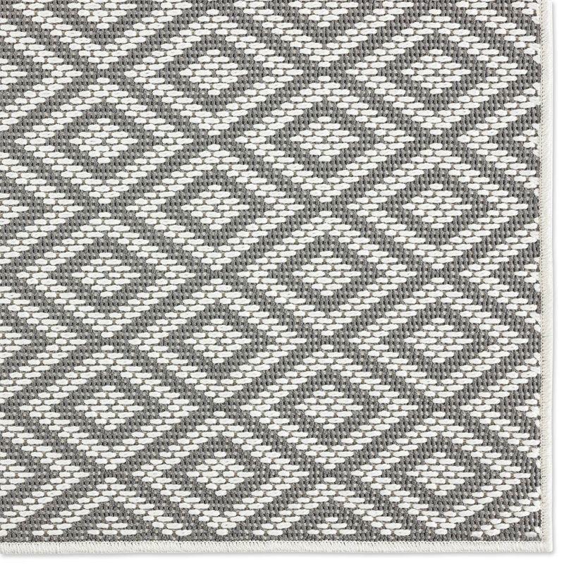 5'3" x 7'3" Tripoli Lydia Indoor/Outdoor Rug Gray/Cream - Home Dynamix