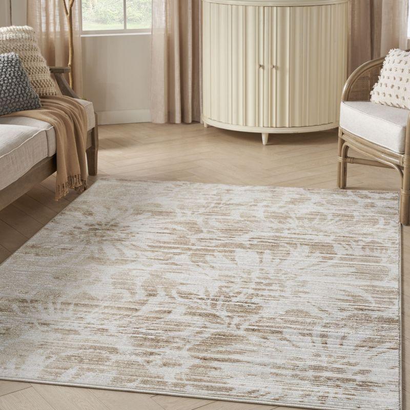 Williston Forge Kloi Abstract Ivory/Grey Area Rug