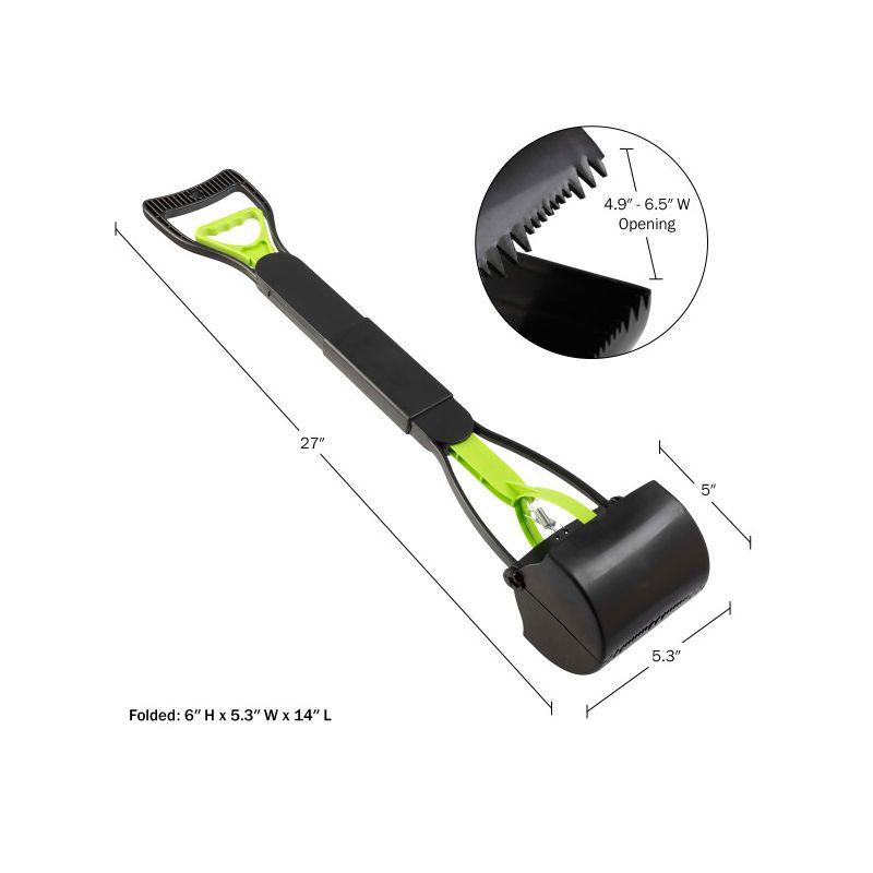 PETMAKER Foldable Pet Pooper Scooper, Green