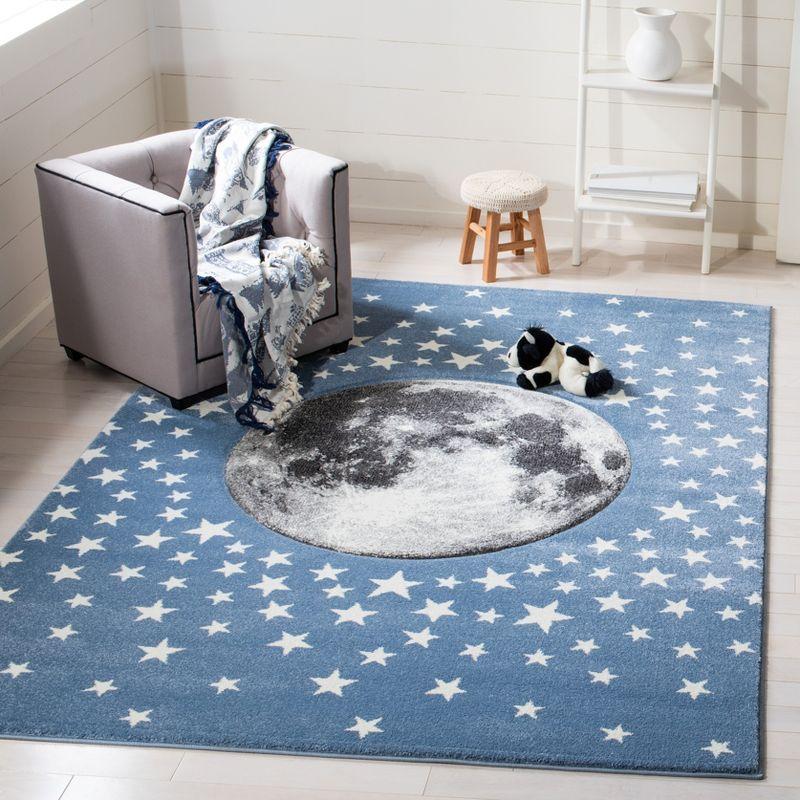 Carousel Kids CRK135 Power Loomed Area Rug - Light Blue/Grey - 4'x6' - Safavieh.