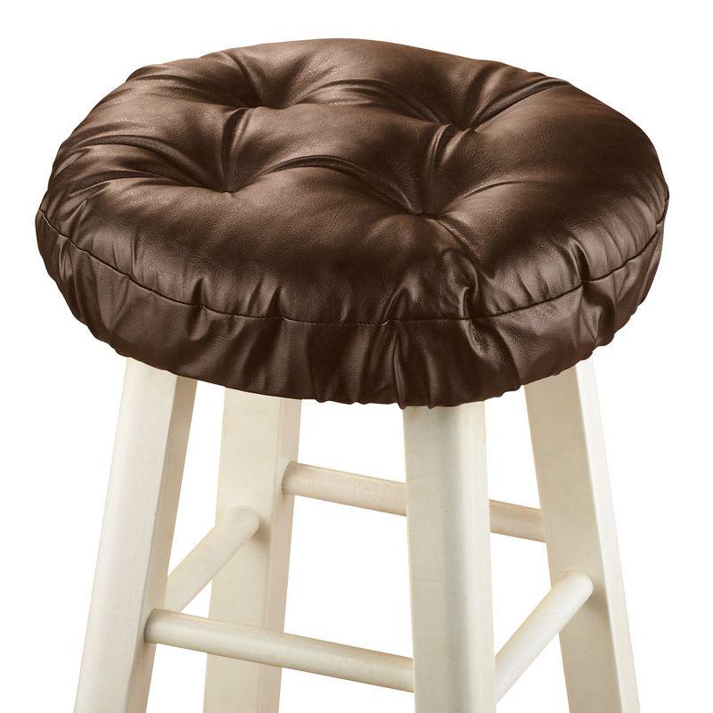 Collections Etc Padded Barstool Seat Cover Cushion 14 X 14 X 1 Dark Brown