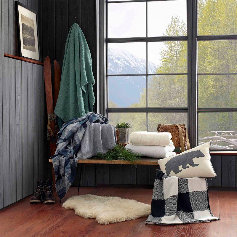 Eddie Bauer Herringbone Cotton Reversible Blanket